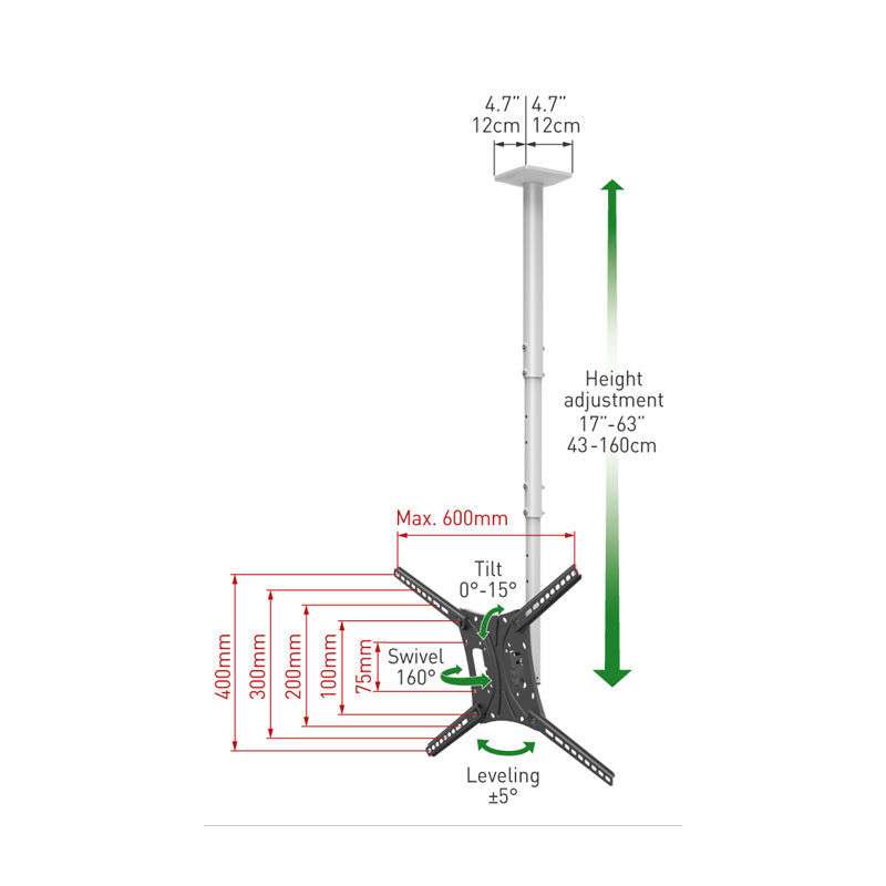 Βάση Τηλεόρασης Οροφής 4500L Barkan 13