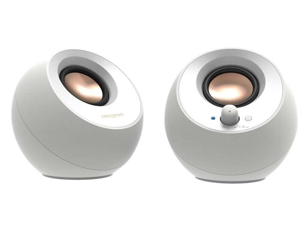Creative Pebble V3 Ηχεία Υπολογιστή 2.0 με Ισχύ 8W & Bluetooth 5.0, Λευκά  