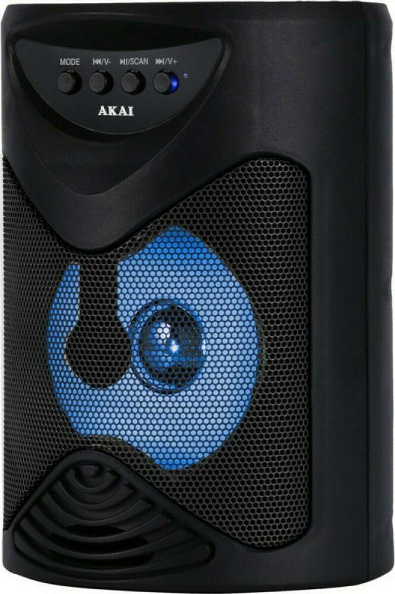 Akai ABTS-704 Φορητό Bluetooth Ηχείο 5W με RGB LED, TWS, Λειτουργία Karaoke, FM Radio, Θύρα USB, Mic  