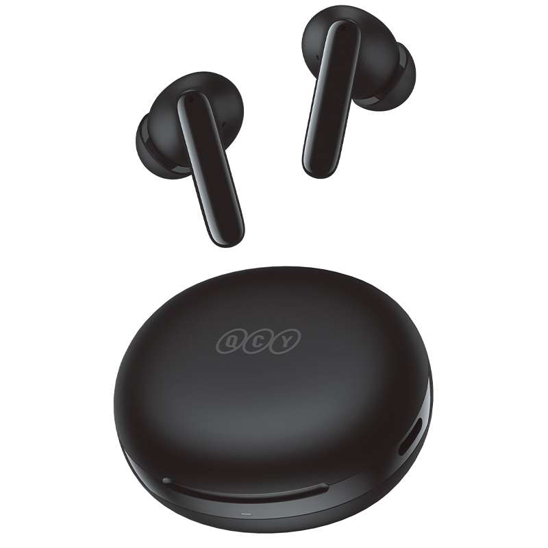 QCY T13 ANC 2 Black - TWS 28dB active noise canceling 10mm drivers, BT 5.3 30 hours True Wireless  