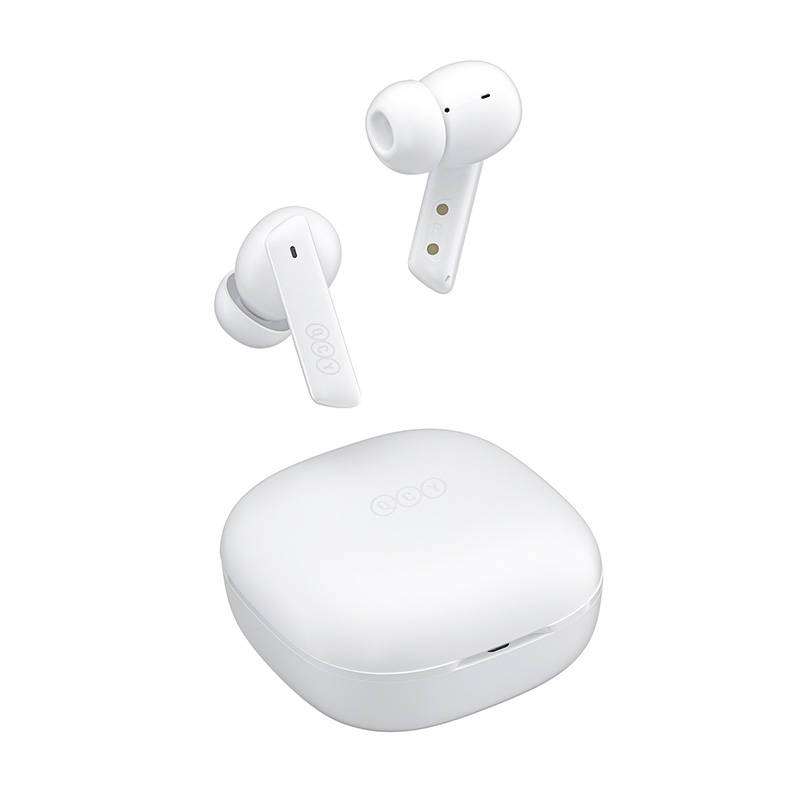 QCY HT05 Melobuds ANC TWS WHITE Dual Driver 6-mic noise cancel. True Wireless Earbuds - 10mm drivers  