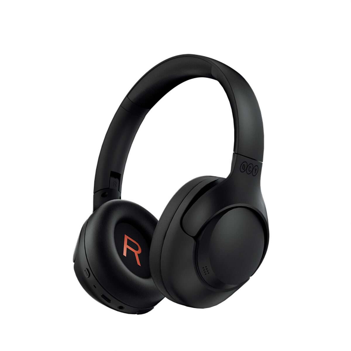 QCY H3 High-Res Headset Black w. Mic, Active Noise Canceling with 4 mode ANC 60h Multipoint  