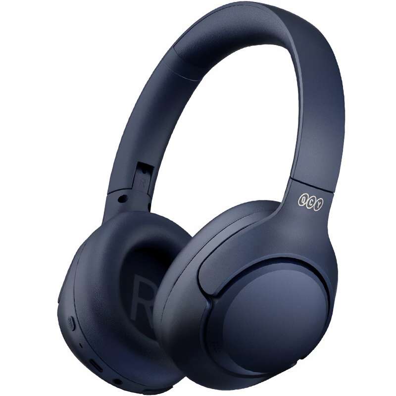 QCY H3 High-Res Headset Blue - w. Mic, Active Noise Canceling with 4 mode ANC 60h Multipoint  