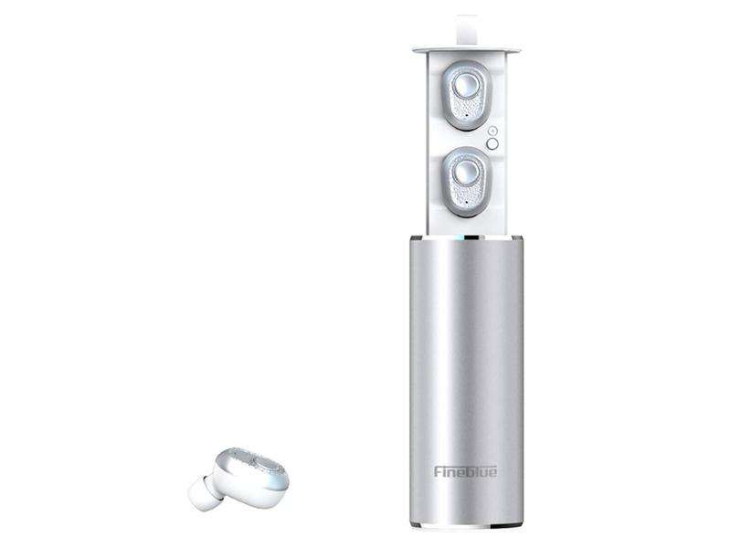 Bluetooth Fineblue Flypods Dual Ear Listening Silver v5.0  