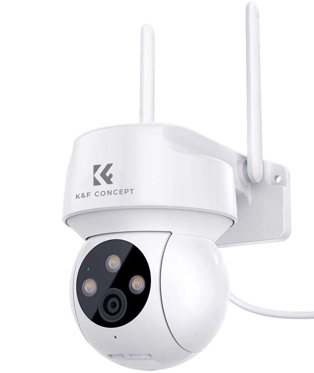 KF Concept KF50.0006AEU Wi-Fi Security Camera 2K 2304x1296, 3MP, Wateproof IP66, Motion Detection  