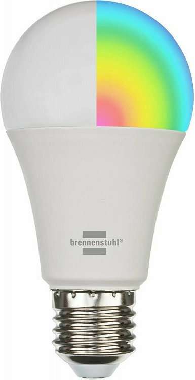 Brennenstuhl Connect Έξυπνη λάμπα LED WiFi, Λευκή & RGB 9W E27 , 800 lm  