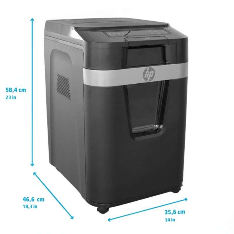 HP Pro Shredder Auto 200CC – 2820 Μαύρος καταστροφέας εγγράφων με συνδετήρες και καρτών Cross Cut P4 – 10 Manual/200 Auto x A4 – 32.2L  