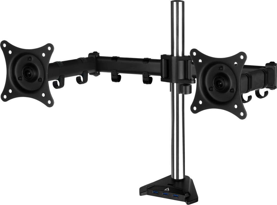 Arctic Z2 Pro (Gen 3) Dual-Monitor Arm with 4 ports USB 3.0 hub with mini-USB Power input  