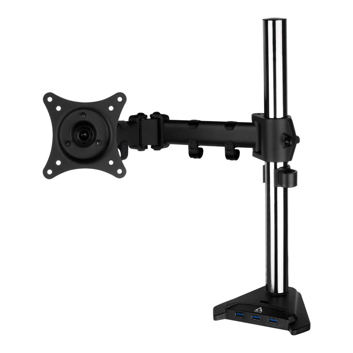 Arctic Z1 Pro Gen 3 (Matt black coating) - Monitor Arm with 4 ports USB 3.0 hub with Mini-USB power  