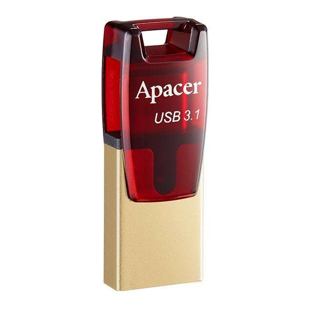 USB 3.1 Gen & Type-C Dual Flash Drive AH180 64GB Red RP  