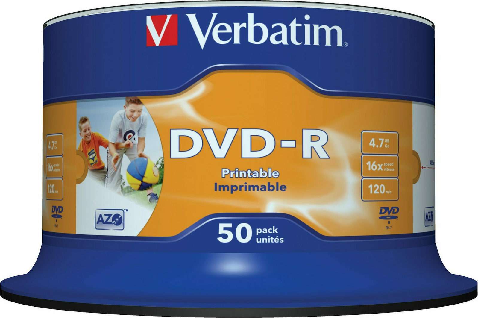 Verbatim Verb DVD-R 16x 4.7GB 50P CB Printable 4353  