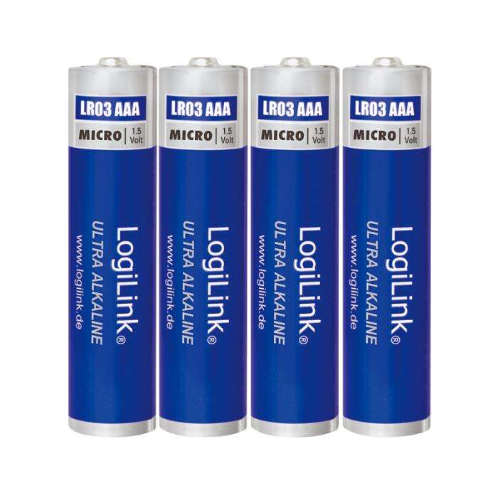 Battery AAA Alkaline Logilink LR03B4 4pcs  