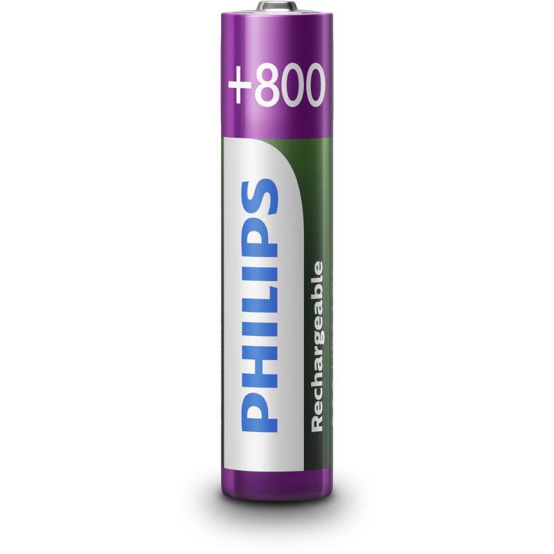 Philips R03B2Α80/GRS Επαναφορτιζόμενες μπαταρίες προ-φορτισμένες Ni-Mh 2 τμχ HR03 AAA 800 mAh 1.2 V  