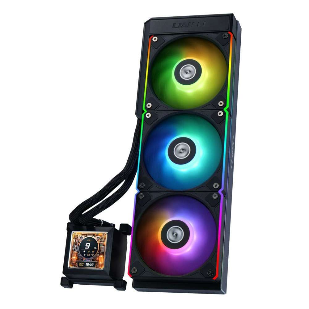 Lian Li HydroShift LCD 360 No Fans Black - AIO CPU Liquid Cooler  