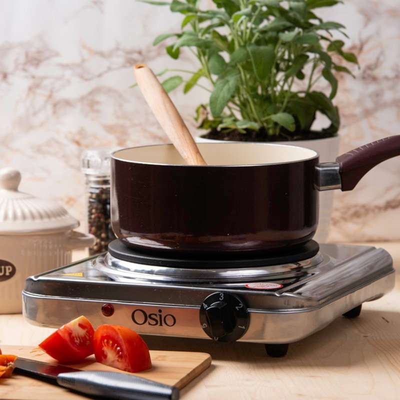Osio OHP-2418 Μονή ηλεκτρική εστία κουζίνας inox 18.5 cm με θερμοστάτη 1500 W  