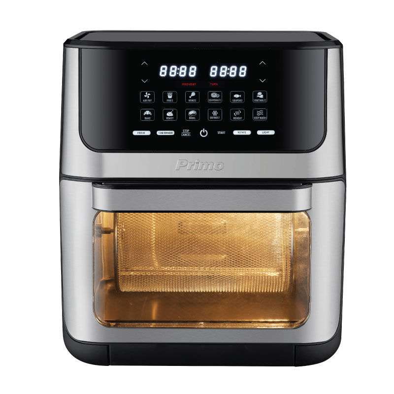 Φουρνάκι & Φριτέζα Αέρος PRAF-40424 Primo Digital 12L 1800W Inox/Μαύρο  