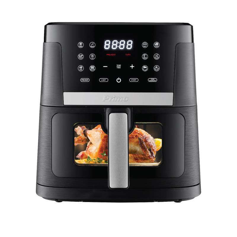 Φριτέζα Αέρος PRAF-40423 Primo Digital 7.5L 1800W με παράθυρο Μαύρη/Inox  