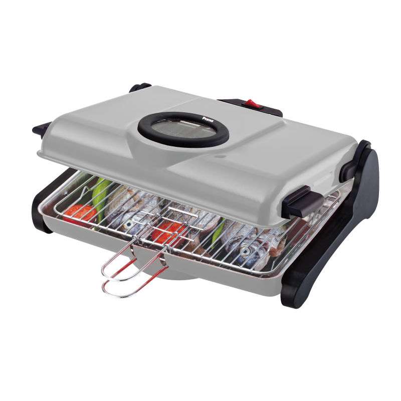 Ψηστιέρα Παραδοσιακή AB661 Primo 1200W 2πλή σχάρα 34X25εκ. Silver  