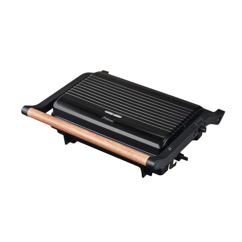 Τοστιέρα Panini PRPT-40492 Primo Αντικολλητικές πλάκες 1000W Wooden-Μαύρη  