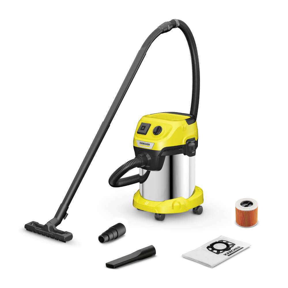 Karcher WD 3 V-17/4/20 Σκούπα Υγρών / Στερεών 1000W με Κάδο 17lt  