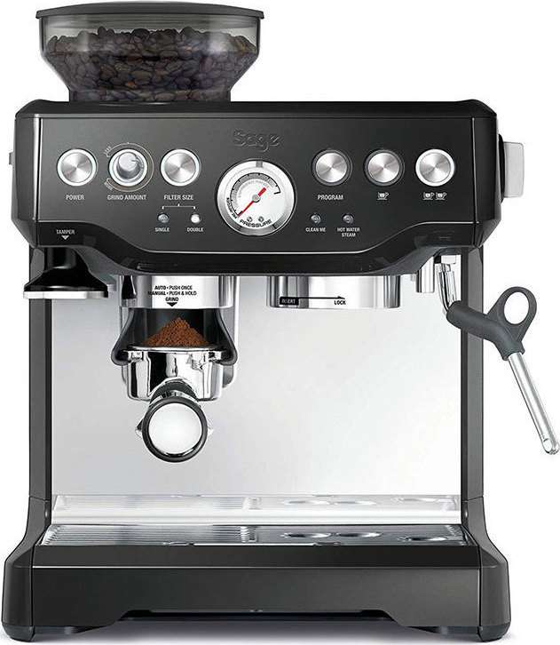 Sage BES875BKS the Barista Express Μηχανή Espresso 1850W Πίεσης 15bar με Μύλο Άλεσης Μαύρη  