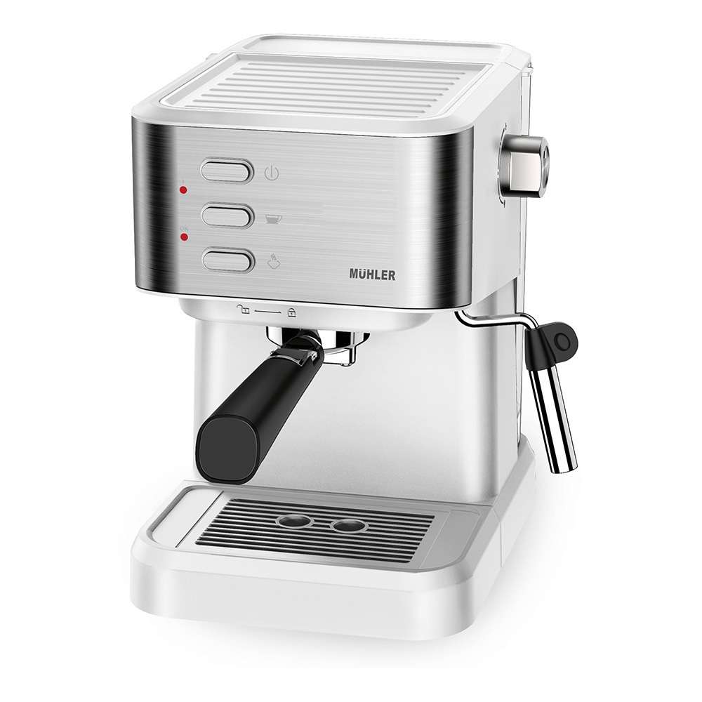 Muhler MCM-1588 Μηχανή Espresso 1050W Πίεσης 20bar Ασημί  