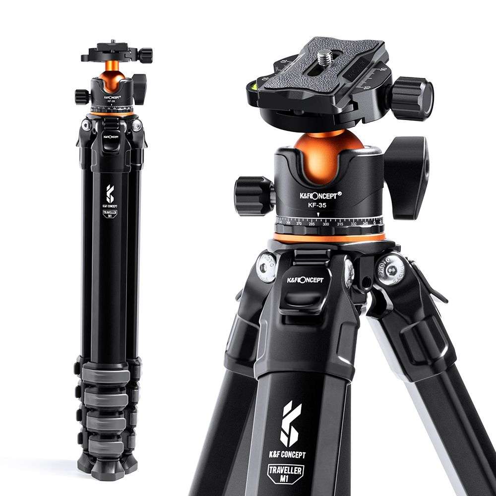 K&F Concept SP4022M1 Compact Travel Tripod Aluminium with KF35 ball head (KF09.105)  