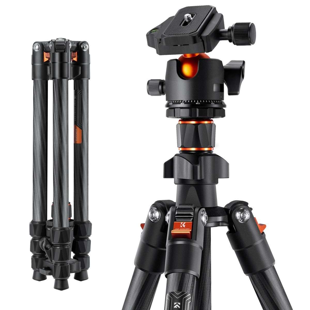 K&F Concept K254C2+BH-36L X-Series Carbon Fiber Tripod with Ball Head (KF09.123)  