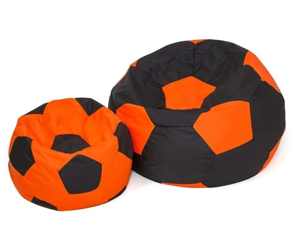 Sako bag pouf Ball black-orange L 80 cm  