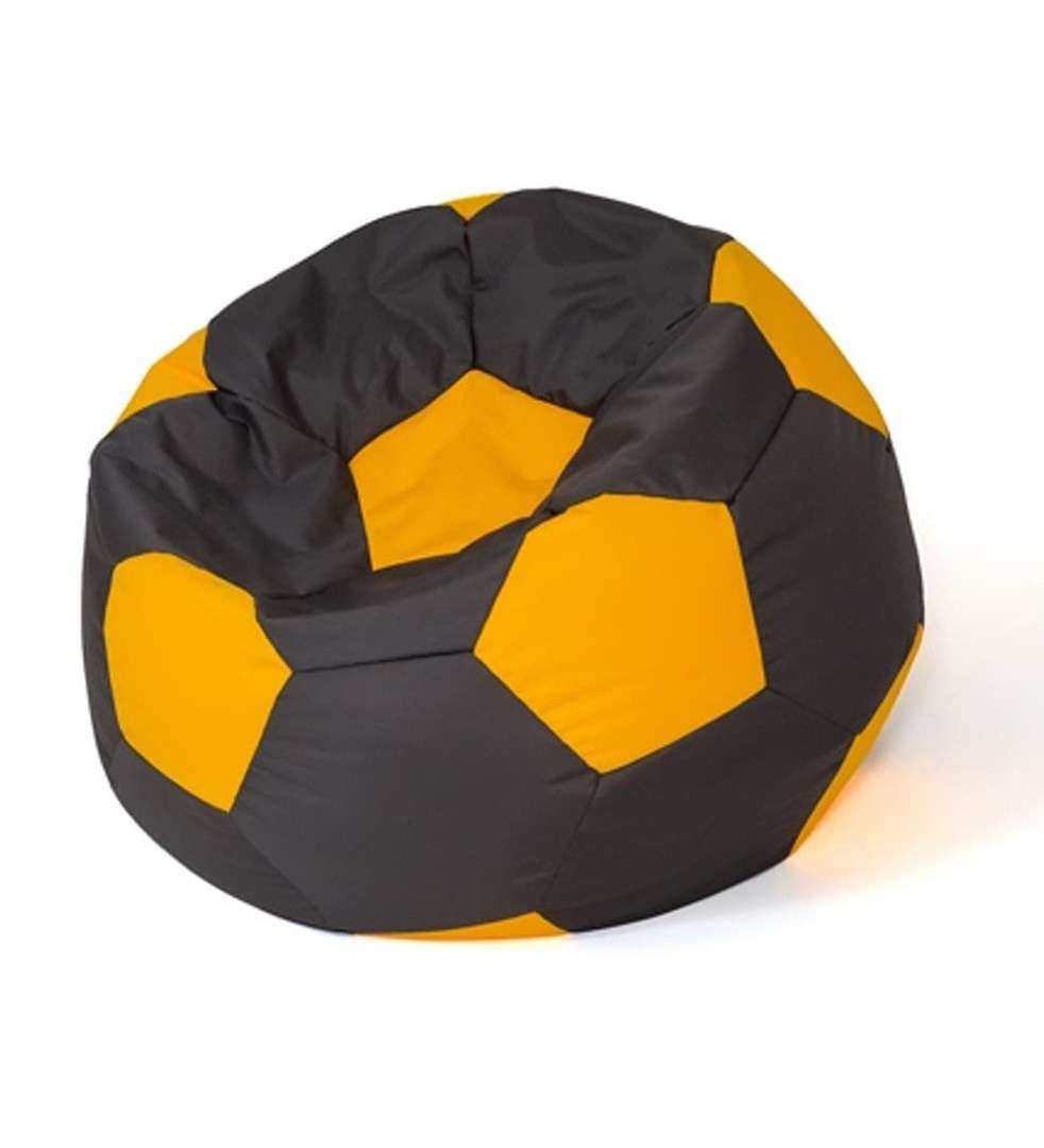 Sako bag pouffe Ball black-yellow L 80 cm  