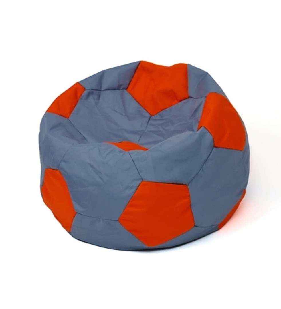 Soccer Sako bag pouffe grey-red L 80 cm  