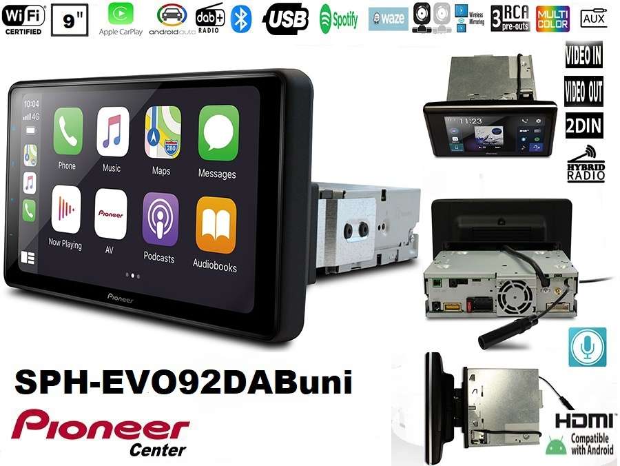 Pioneer SPH-EVO93DAB-UNI Βάση 1din σε 9