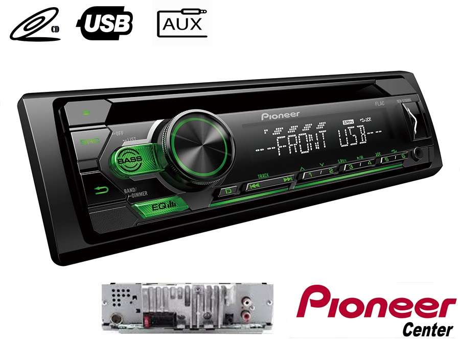 PIONEER DEH-S120UBG RADIO CD USB AUX ΠΡΑΣΙΝΟΣ ΦΩΤΙΣΜΟΣ  