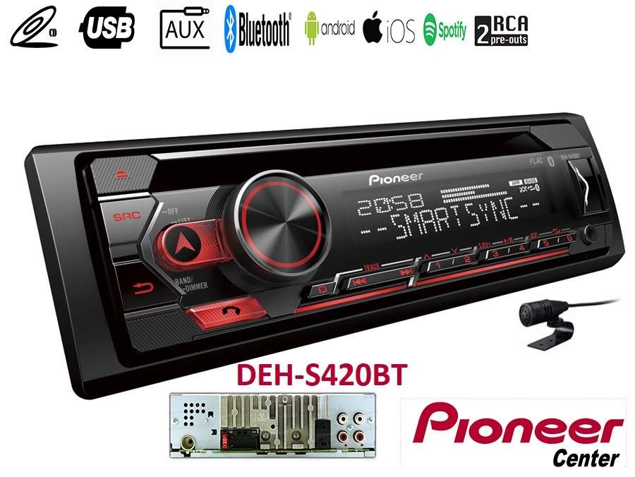 PIONEER DEH-S420BT CD BLUETOOTH USB AUX ΣΧΕΔΙΑΣΜΕΝΟ ΓΙΑ IOS & ANDROID  