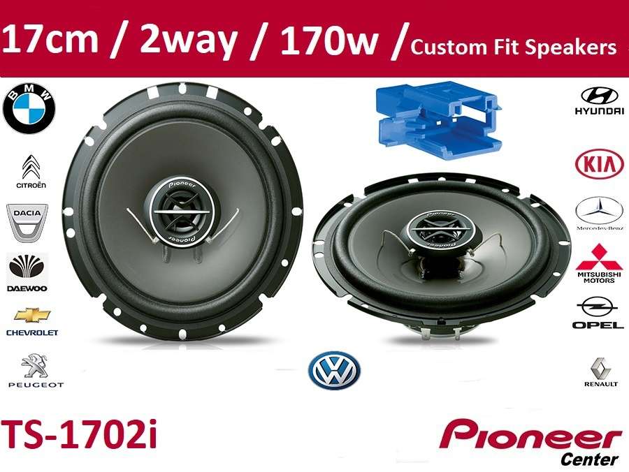 Pioneer TS-1702i coaxial 17cm 2 way 170wCustom Fit Renault Opel Volkswagen Peugeot  