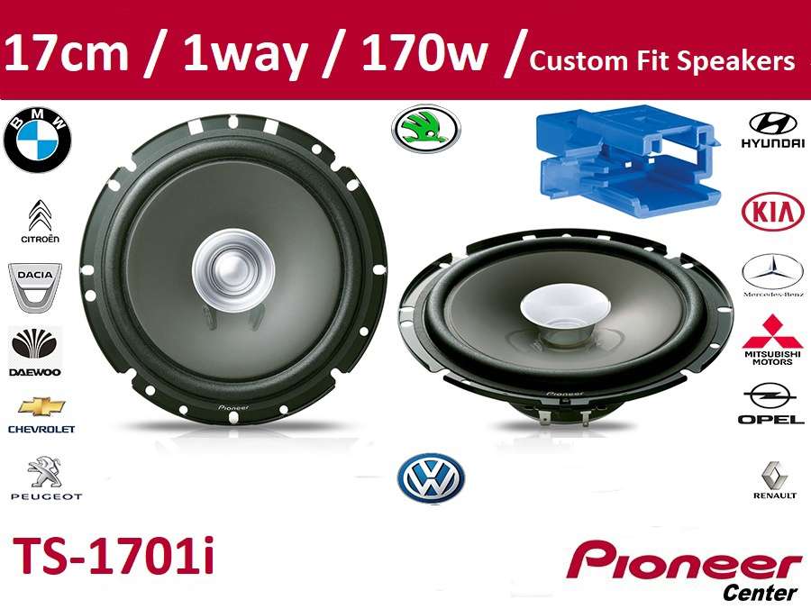 Pioneer TS-1701i coaxial 17cm Dual-Cone 170w  Custom Fit • Renault • Opel • Volkswagen • Peugeot • Citroen • Kia • Hyundai  