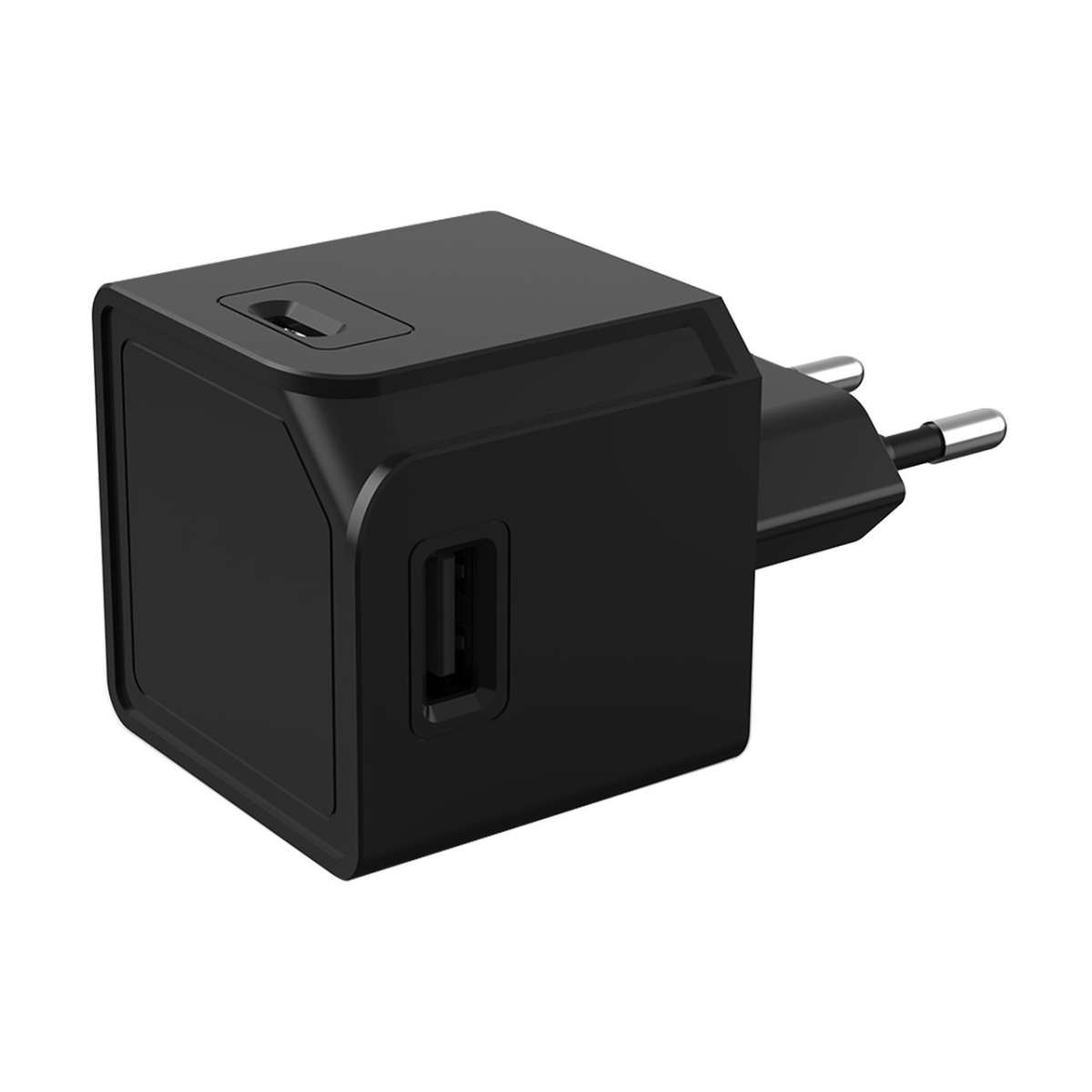 Allocacoc® PowerCube |USBcube Original| Πολύπριζο 4 θέσεων USB-A – Μαύρο – 10465BK/EUOUMC  