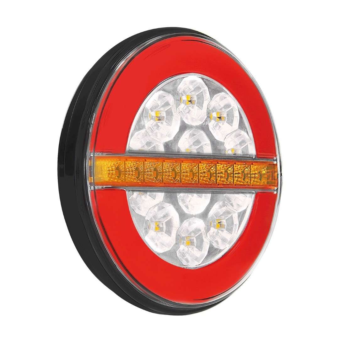 ΦΩΣ ΠΙΣΩ ΔΕΞΙ 12/24V DYNAMIC-O 140 mm ΜΕ 29 LED 3 ΧΡΗΣΕΙΣ ΘΕΣΕΩΣ/ΦΛΑΣ/STOP (ΚΟΚΚΙΝΟ/ΠΟΡΤΟΚΑΛΙ/ΛΕΥΚΟ) - 1 ΤΕΜ.  