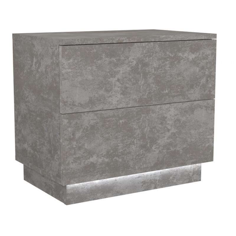 Topeshop Bedside table Sela S2 - Concrete 55cm x 47cm x 35cm  