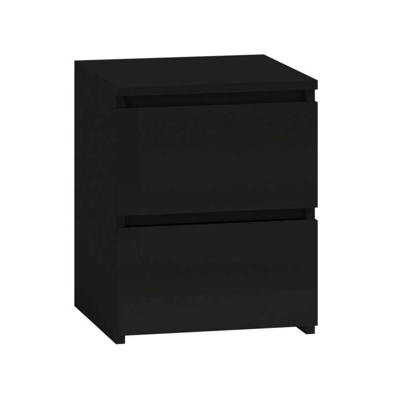 Topeshop M2 CZERŃ nightstand/bedside table 2 drawer(s) 30x40x30cm Black  