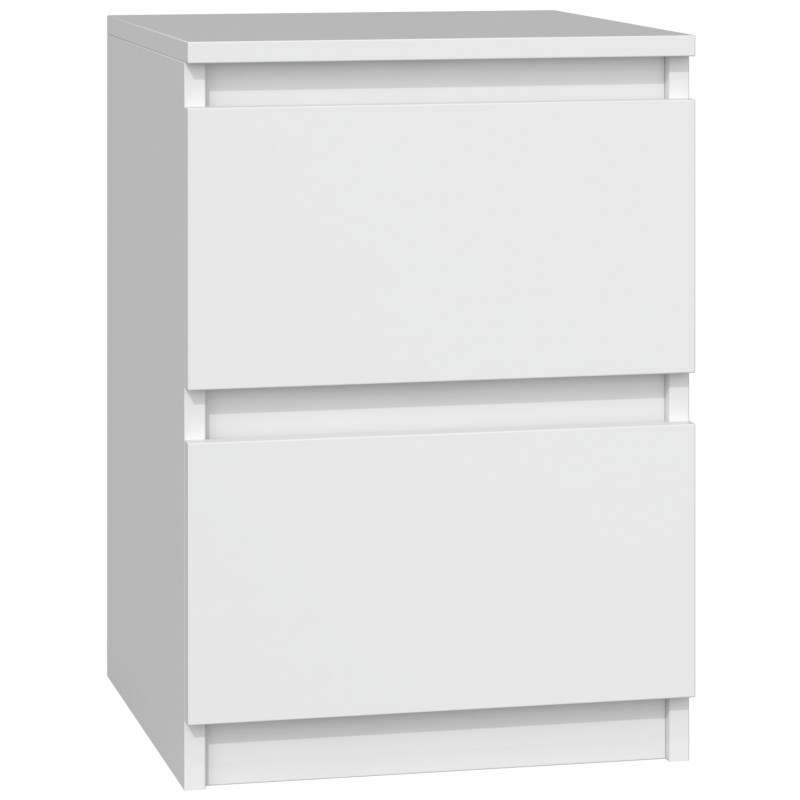 Topeshop M2 BIEL nightstand/bedside table 2 drawer(s) 30x40x30cm White  