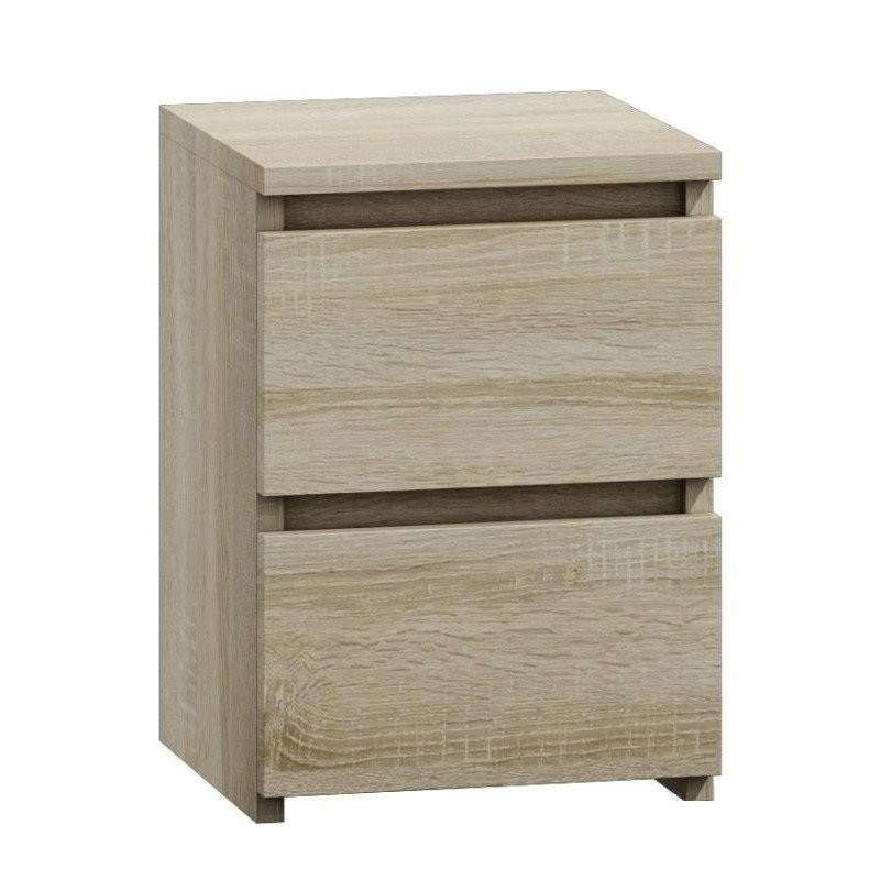 Topeshop M2 SONOMA nightstand/bedside table 2 drawer(s) 30x40x30cm Oak  