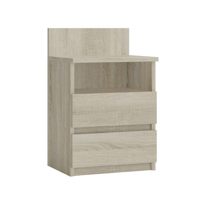 Topeshop M1 SONOMA MAT nightstand/bedside table 2 drawer(s) 40x59x32cm Oak  