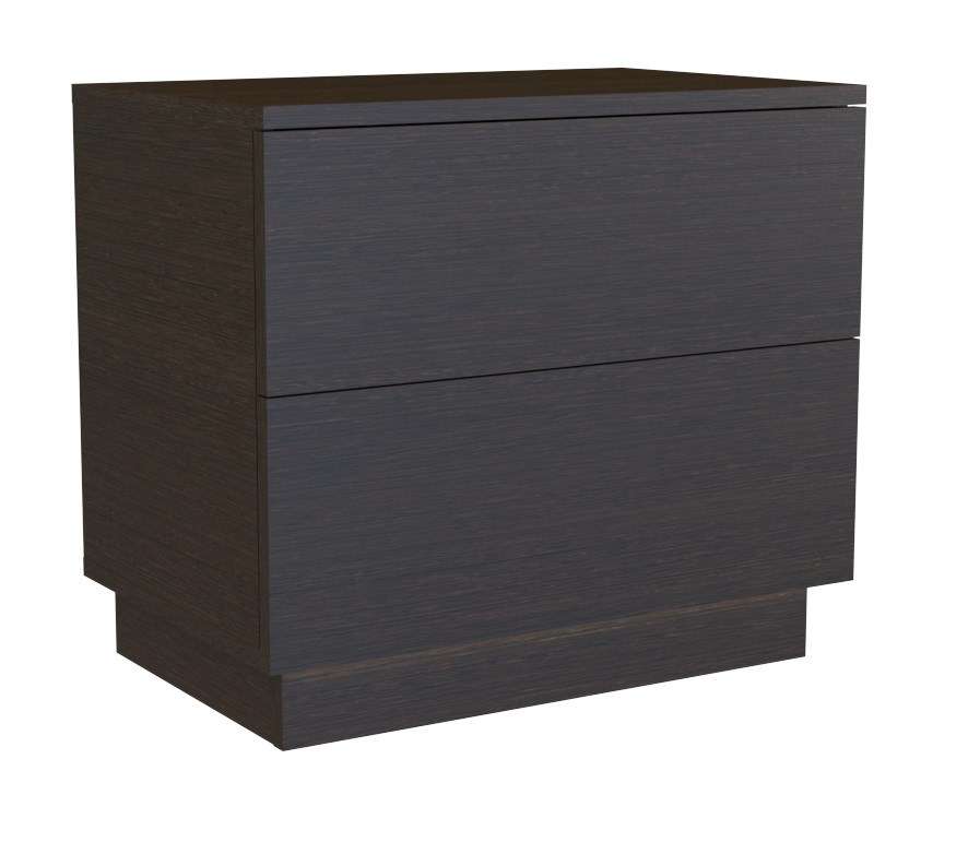 Topeshop S2 WENGE nightstand/bedside table 2 drawer(s) 55x47x35cm wenge  