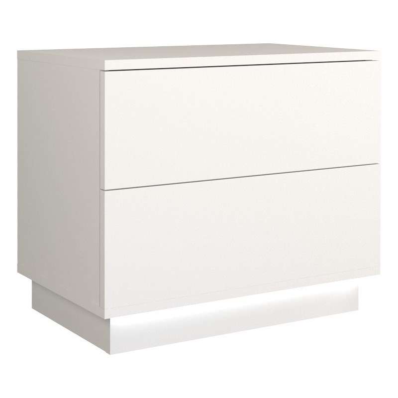 Topeshop S2 BIEL nightstand/bedside table 2 drawer(s) 55x47x35cm White  