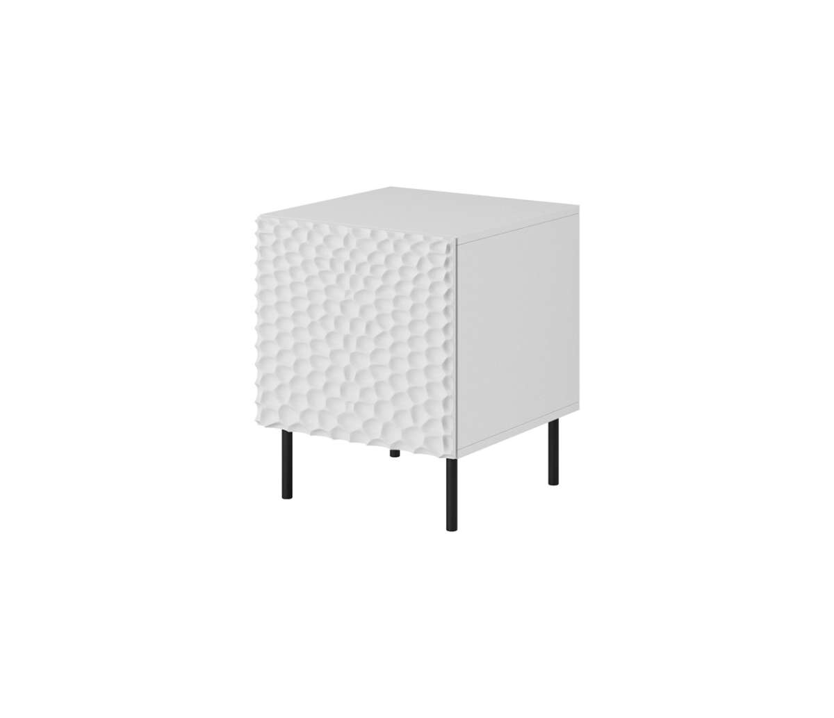 HOLE bedside table 2 pcs. 44x40.5x53.5 cm white matt  