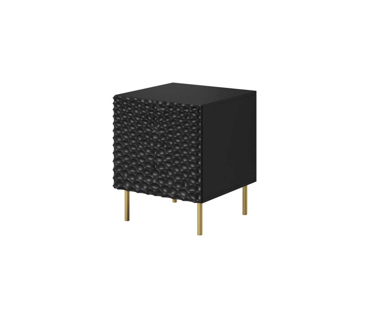 HOLE bedside table 2 pcs. 44x40.5x53.5 cm matte black  