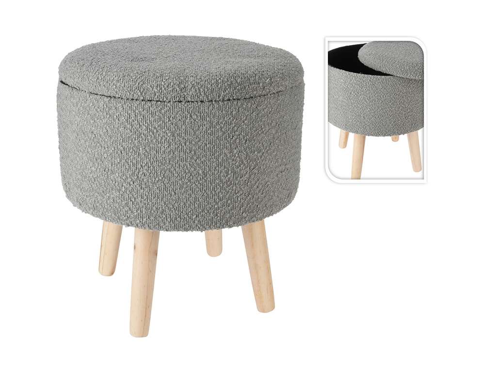 ΣΚΑΜΠΌ & ΠΟΥΦ STOOL 40CM LIGHT GREY CLR AAE341250  