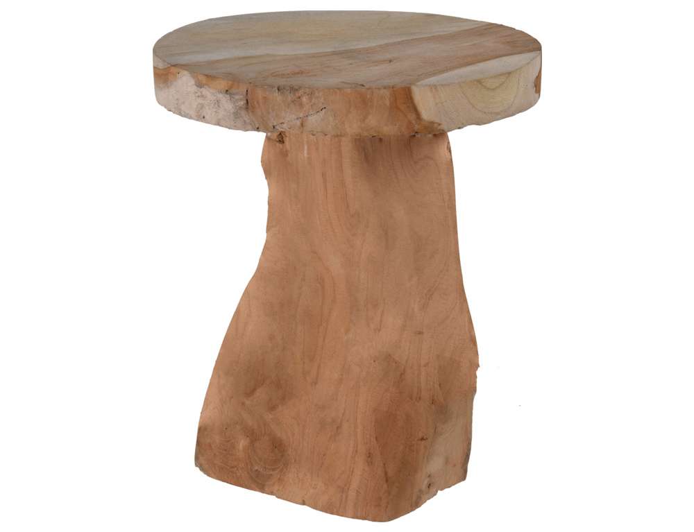 ΣΚΑΜΠΌ & ΠΟΥΦ STOOL TEAK WOOD ROUND D25CM J11000140  