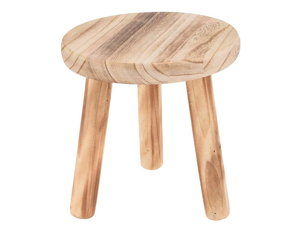 ΣΚΑΜΠΌ & ΠΟΥΦ WOOD TABLE 20X20CM NATURAL  